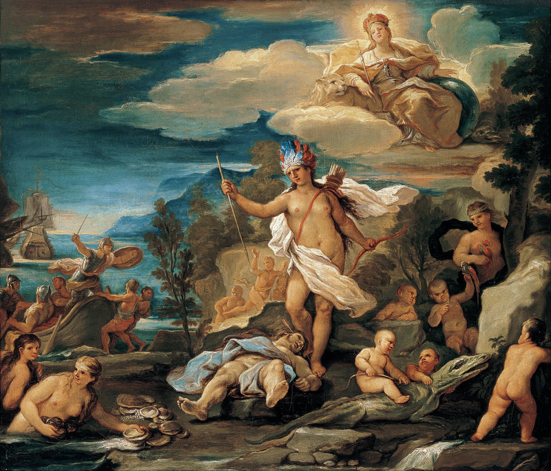 Neljän maailman osan sarja. Amerikka - Luca Giordano
