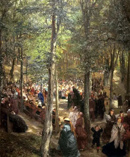 Saarnajumalan puistossa Kösen lähellä - Adolph von Menzel