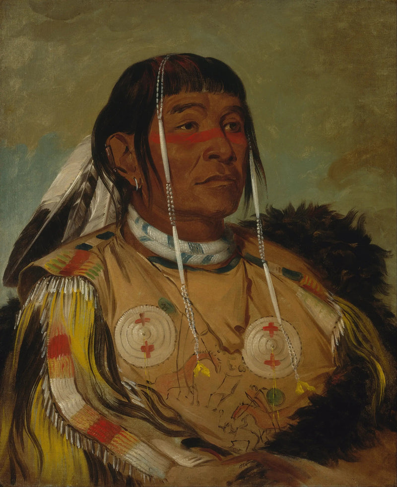 Sha-có-pay, Les Six, Chef des Ojibwés des Plaines - George Catlin