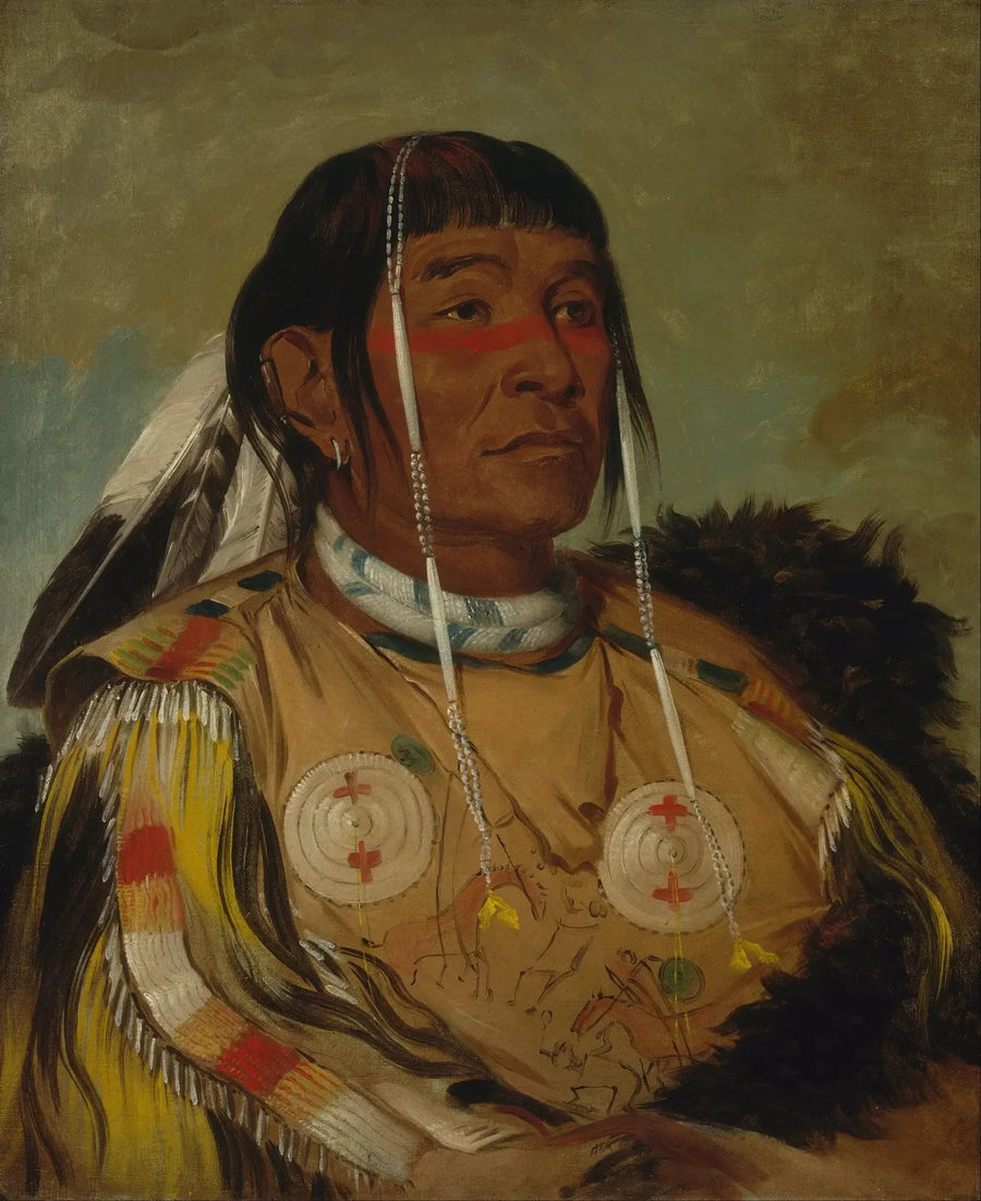 Sha-có-pay, Les Six, Chef des Ojibwés des Plaines - George Catlin