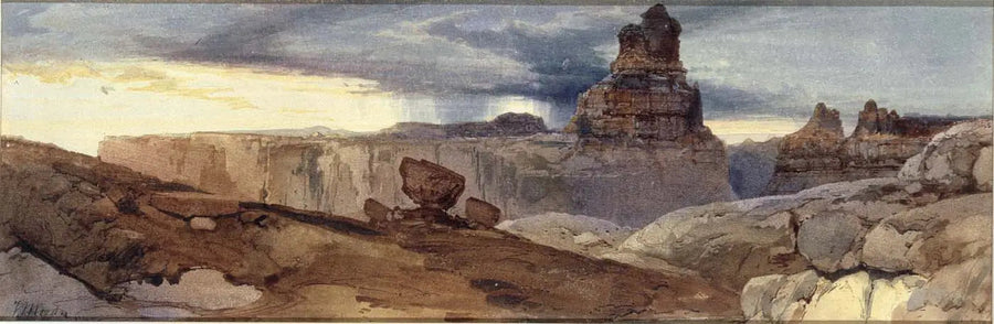 Shin-Au-Av-Tu-Weap (Jumalan maa), Colorado-laakso. Utah-territori - Thomas Moran