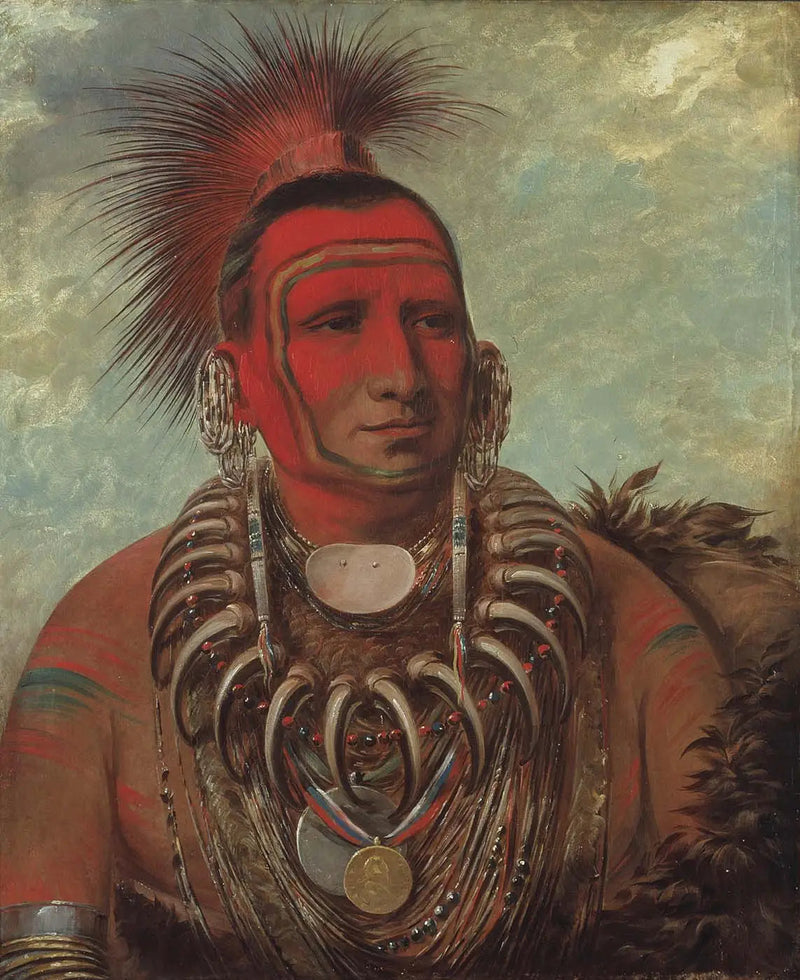 Shon-ta-yi-ga, Pieni Susi, kuuluisa soturi - George Catlin