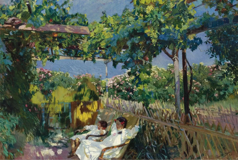Lepo puutarhassa - Joaquín Sorolla