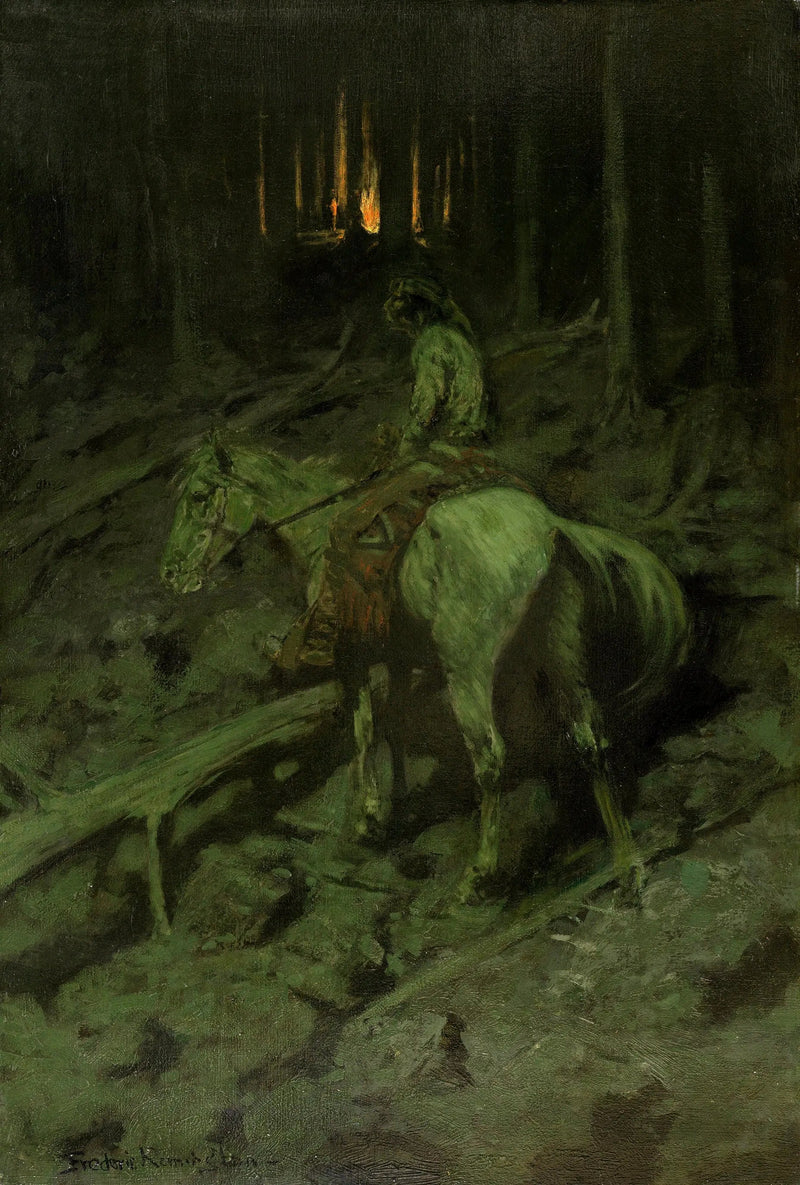 Apache-ampumankuula - Frederic Remington