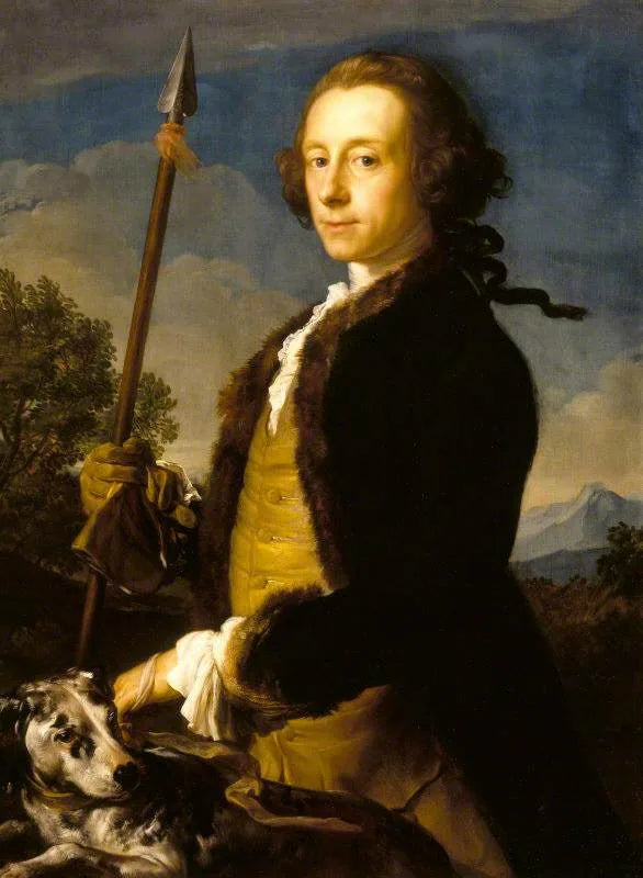 Sir Matthew Fetherstonhaugh, 1. baronetti, kansanedustaja (1714–1774) metsänhoitajana ja villisianheittäjänä - Pompeo Batoni