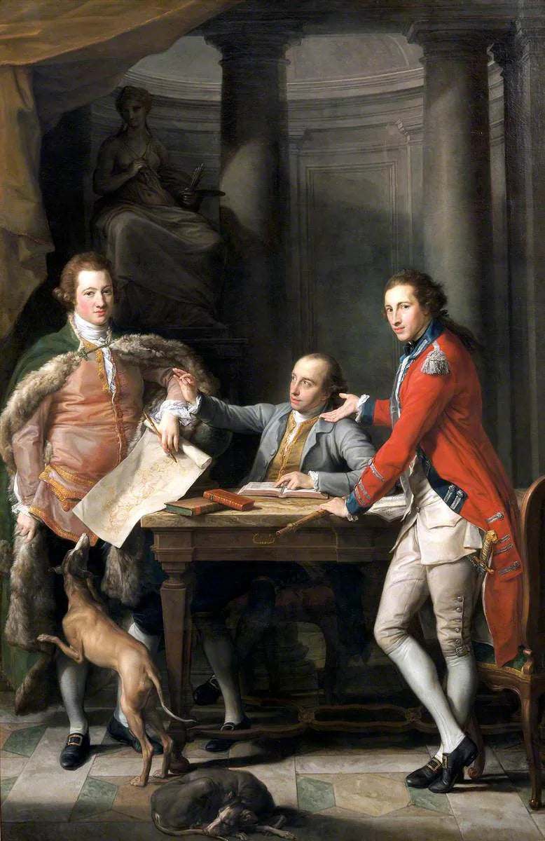Sir Watkin Williams-Wynn (1749–1789), 4. baronetti, Thomas Apperley (1734–1819) ja kapteeni Edward Hamilton - Pompeo Batoni
