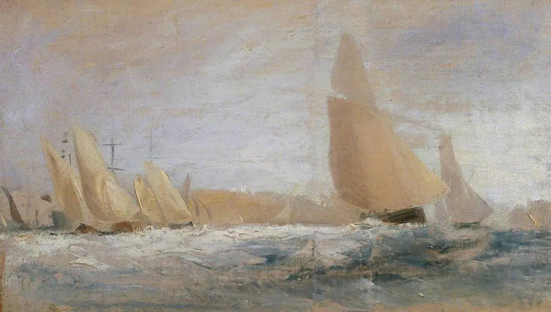 Luonnos 'East Cowes Castle, Regatta tuuleen päin' Nro 1 - J. M. W. Turner