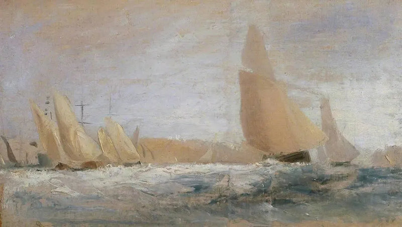 Luonnos 'East Cowes Castle, Regatta tuuleen päin' Nro 1 - J. M. W. Turner