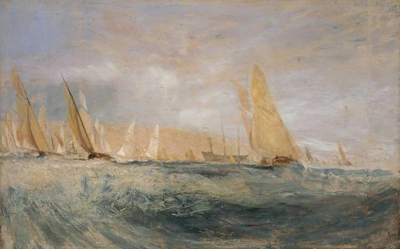 Luonnos 'East Cowes Castle, Regatta tuuleen päin' Nro 3 - J. M. W. Turner