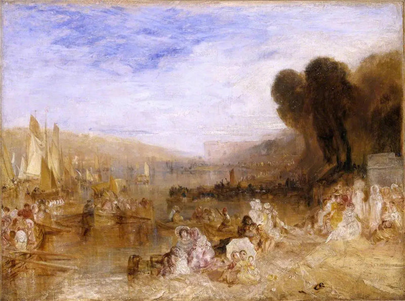 Luonnos 'East Cowes Castle, Regatta Alkamassa Ankkuroitumiselle' Nro 3 - J. M. W. Turner