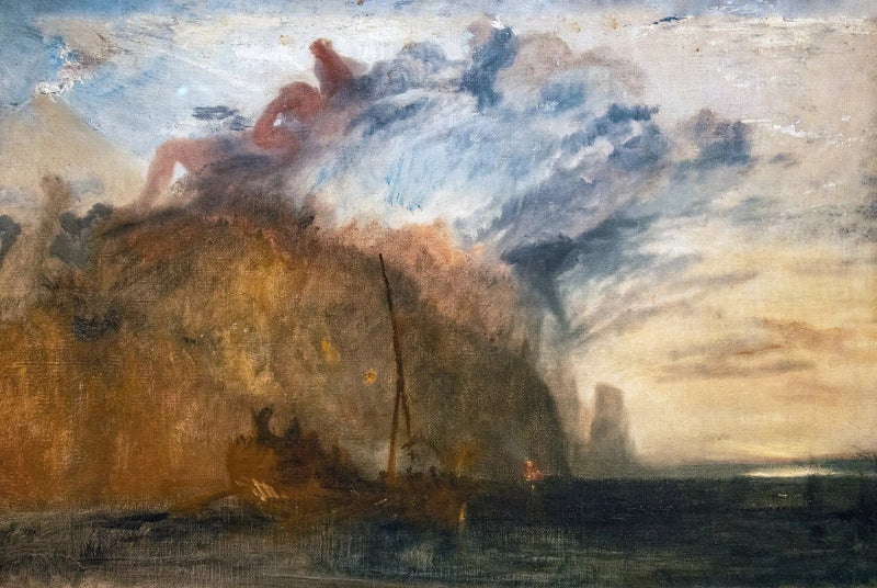 Luonnos teokselle 'Ulysses Deriding Polyphemus' - J. M. W. Turner