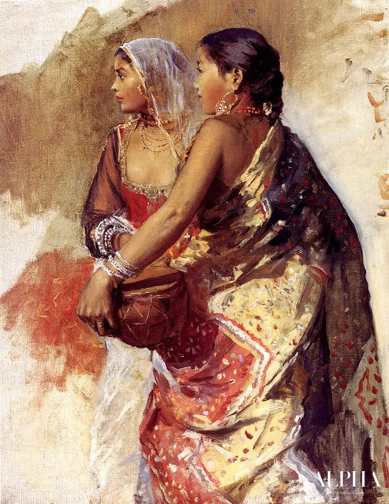 Sketch Two Nautch Girls - Edwin Lord Weeks - Reproductions de tableaux et peintures haut de gamme