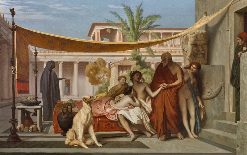Sokraattos etsimässä Alkibiadea Aspasian talosta - Jean-Léon Gérôme