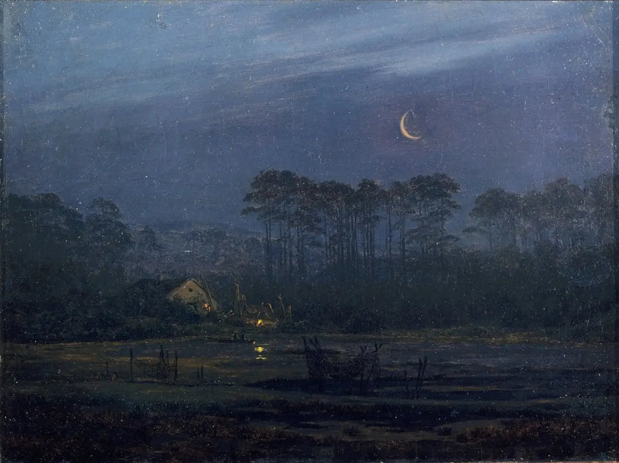 Ilta joen rannalla - Caspar David Friedrich