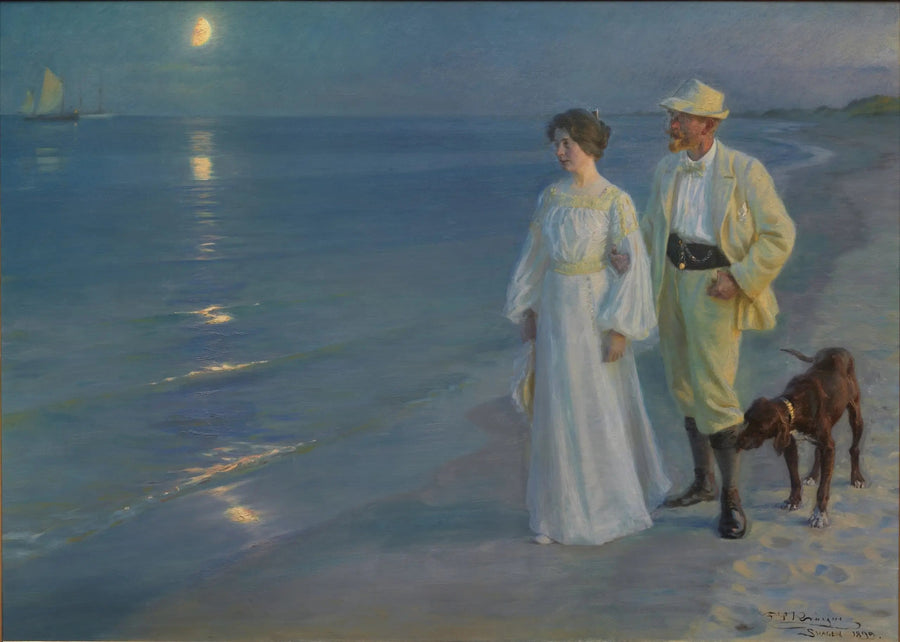 Kesäilta Skagenin rannalla – taiteilija ja hänen vaimonsa - Peder Severin Krøyer