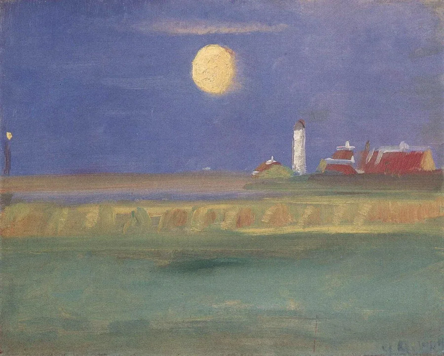 Kuutamo ilta. Majakka - Anna Ancher