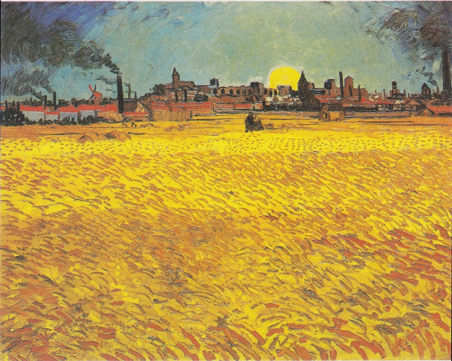 Auringonlaskun viljapelto - Vincent van Gogh