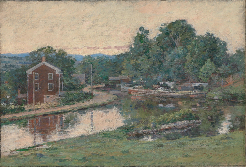 Soirée à l'écluse, Napanoch, New York - Theodore Robinson image 1 copie de tableau peinte à la main