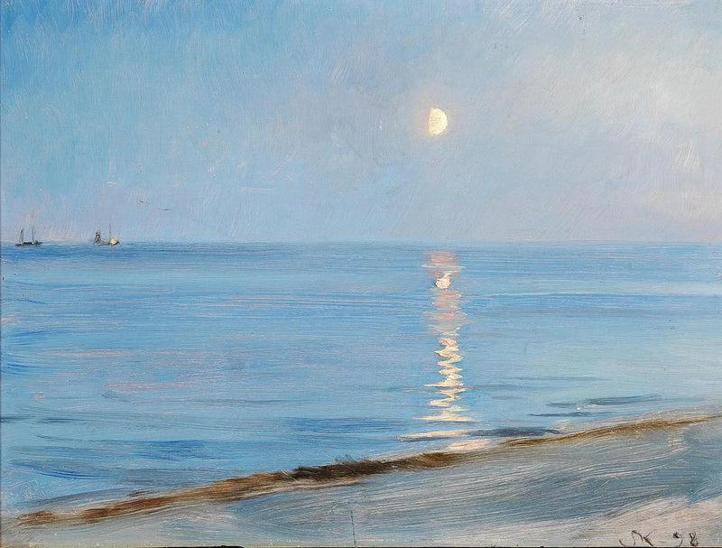 Skagenin rantaillallinen. Kuunvalo. - Peder Severin Krøyer