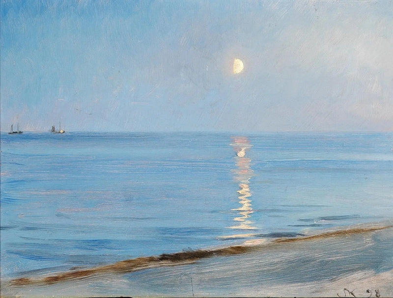 Skagenin rantaillallinen. Kuunvalo. - Peder Severin Krøyer