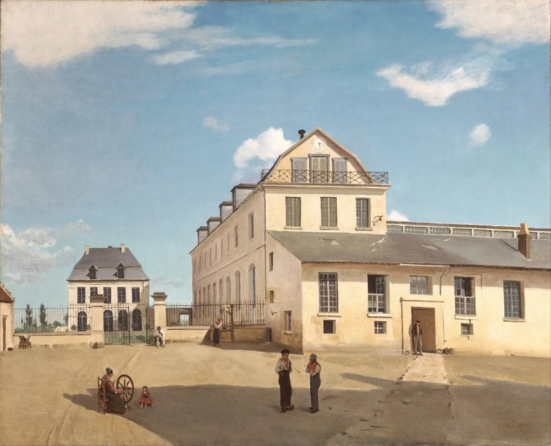 Soissons – Asuinrakennus ja M. Henryn tehdas - Jean-Baptiste Camille Corot