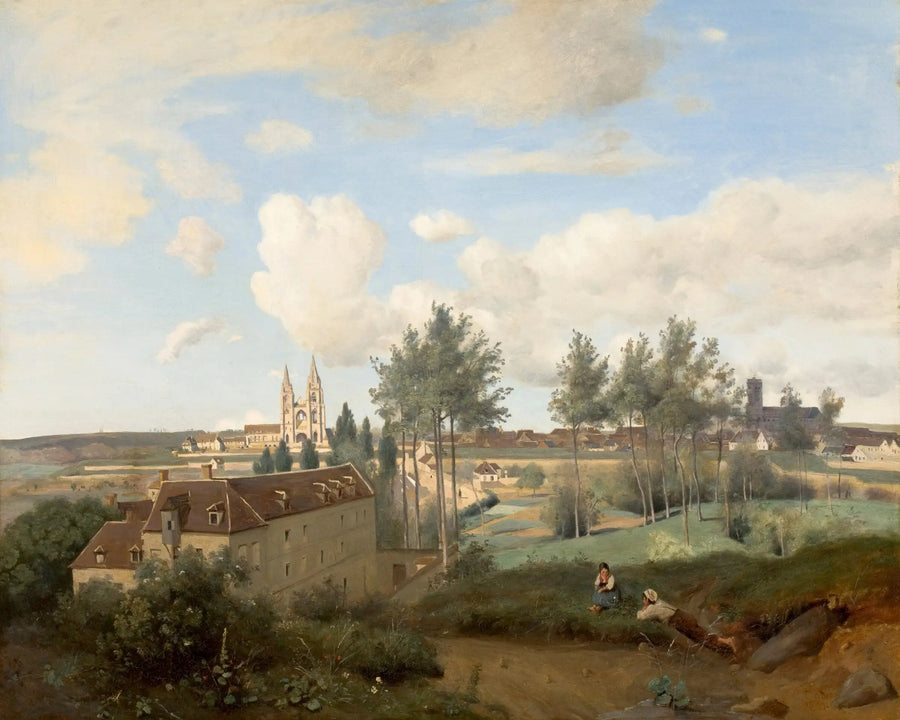 Soissons Fabriikinäkymä M. Henry - Jean-Baptiste Camille Corot
