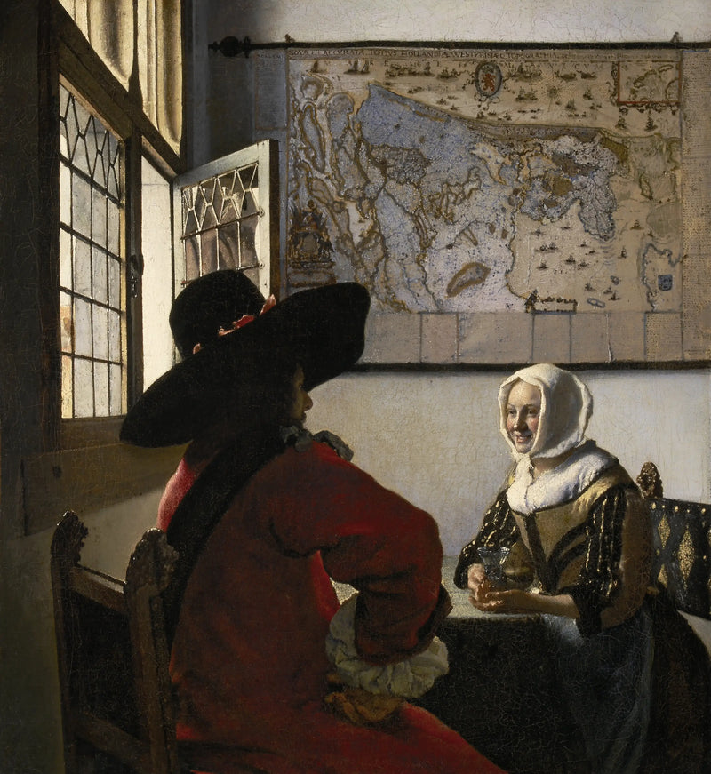 Sotilas ja naurava nuori tyttö - Johannes Vermeer