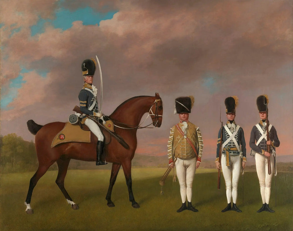 Soldats du 10e régiment de dragons légers - George Stubbs - Alpha Reproduction