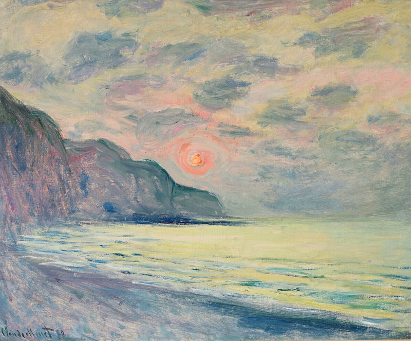 Aurinkoluostari, sumuinen sää, Pourville - Claude Monet