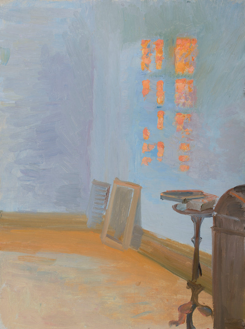 Auringonlasku taiteilijan studiossa Markvejissa. - Anna Ancher