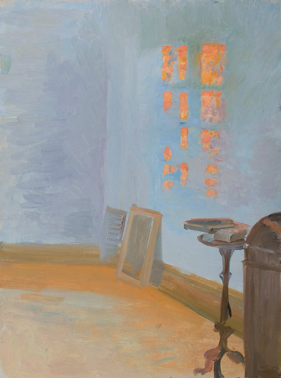 Auringonlasku taiteilijan studiossa Markvejissa. - Anna Ancher