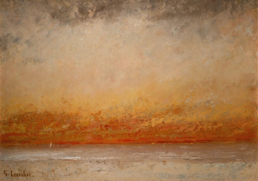 Auringonlasku, Meri - Gustave Courbet