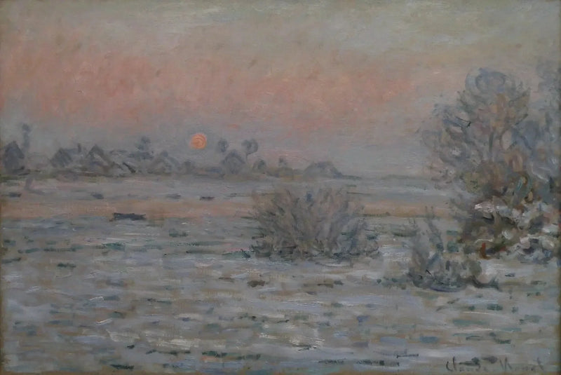 Talvinen aurinko Lavacourtissa - Claude Monet