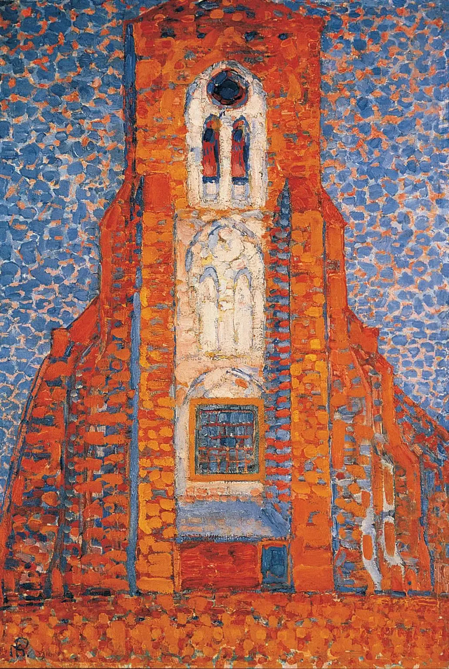 Aurinko, Zeelandin kirkko; Zoutelandin kirkon julkisivu - Piet Mondrian