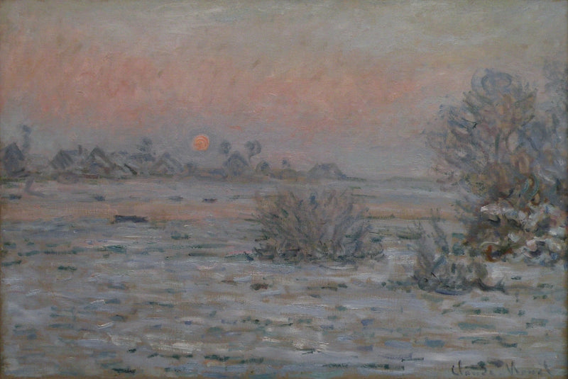 Talviaurinko Lavacourtissa W557 - Claude Monet