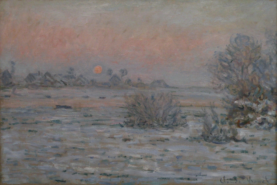 Talvinen aurinko Lavacourtissa - Claude Monet