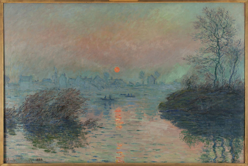 Auringonlasku Seinen kohdalla Lavacourt W576 - Claude Monet