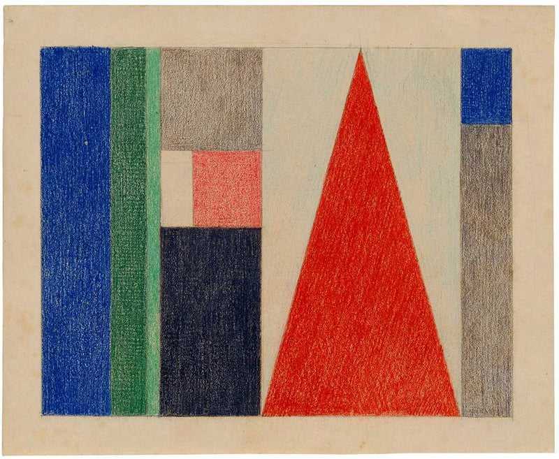 Grand triangle. Composition verticale-horizontale - Sophie Taeuber-Arp