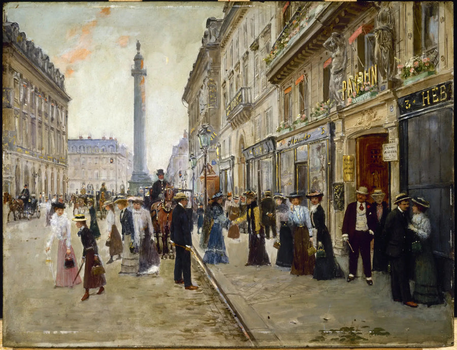 Työläisten lähtö Paquinin talosta - Jean Béraud