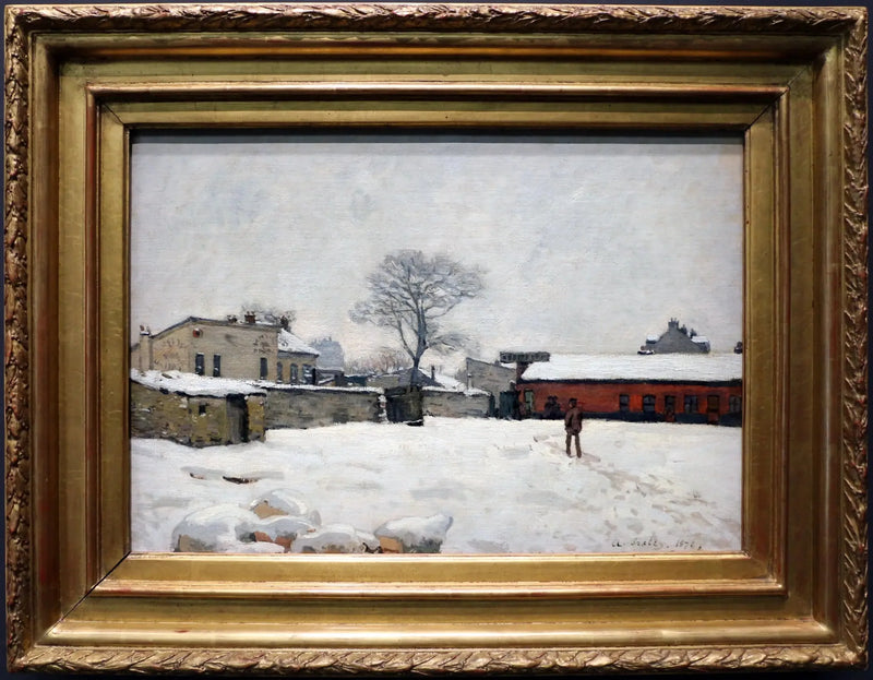 Lumessa: maatilan piha Marly-le-Roissa - Alfred Sisley