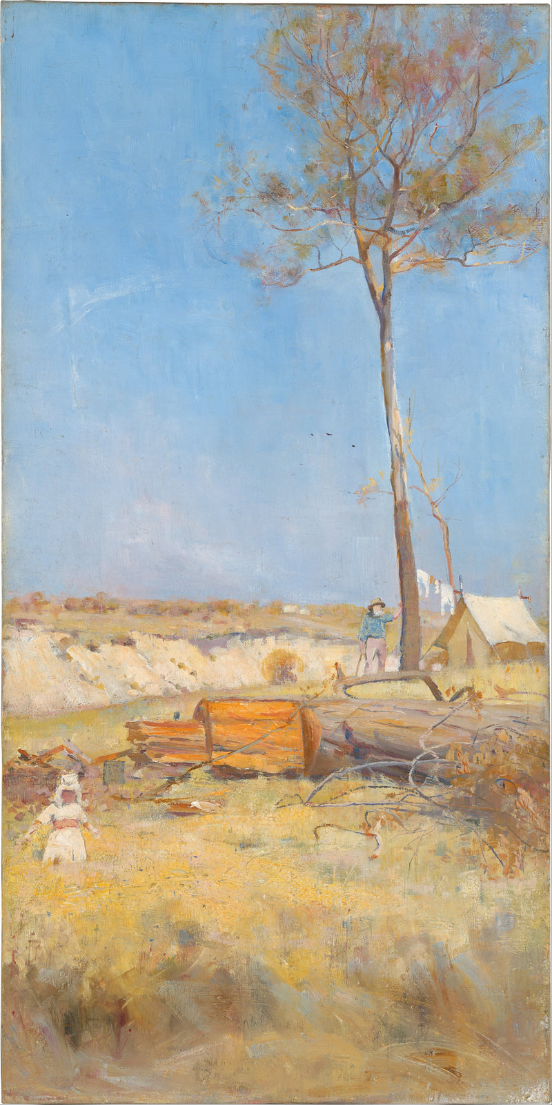 Etelän auringon alla (Leirintäalueen leikari) - Charles Conder