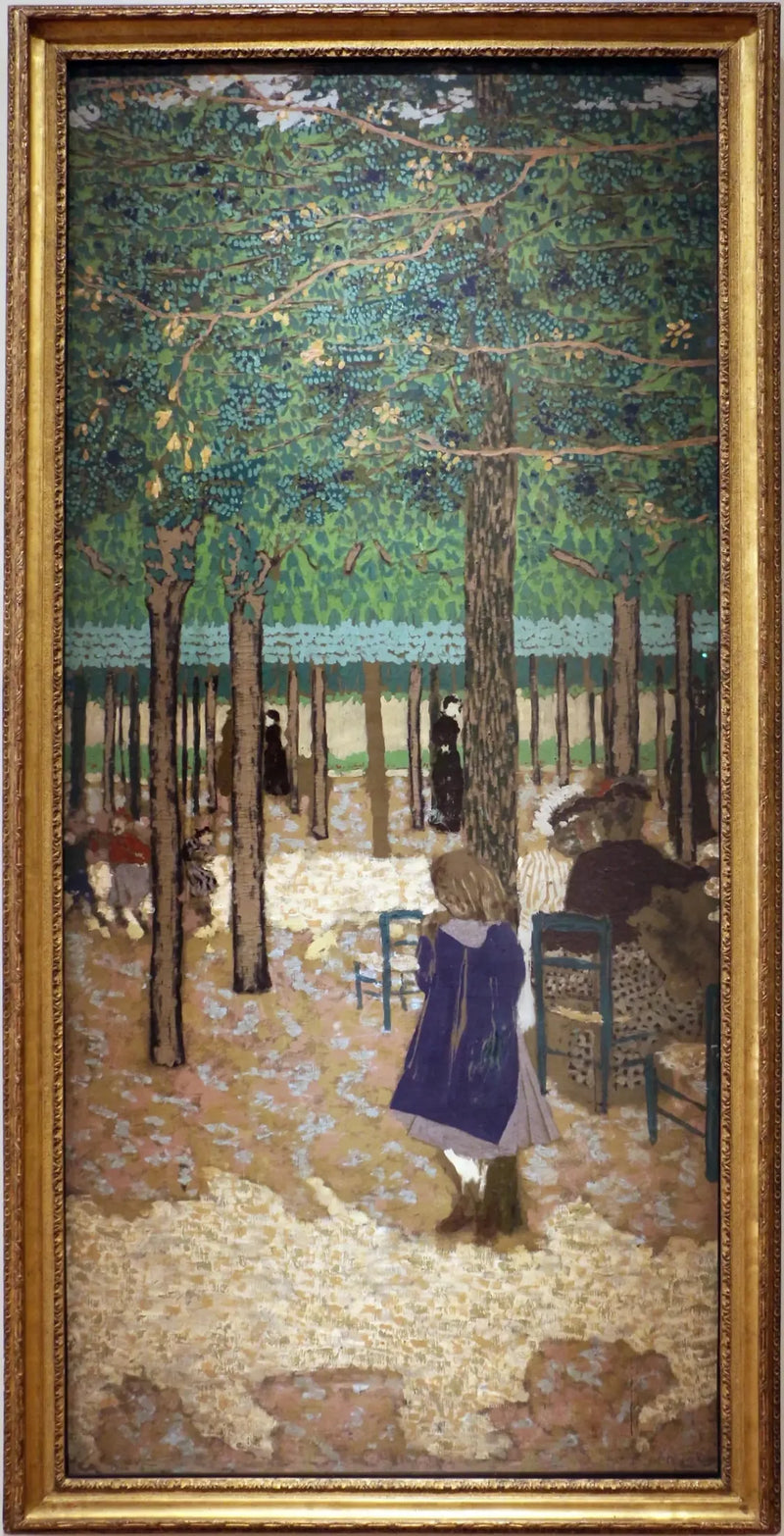 Julkisessa puutarhassa olevien puiden alla - Édouard Vuillard