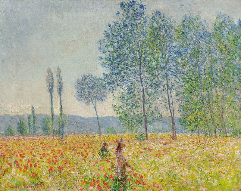 Poppelien alla - Claude Monet