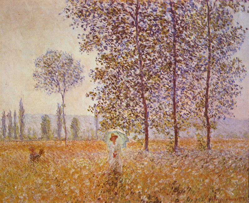 Poppelien alla - Claude Monet