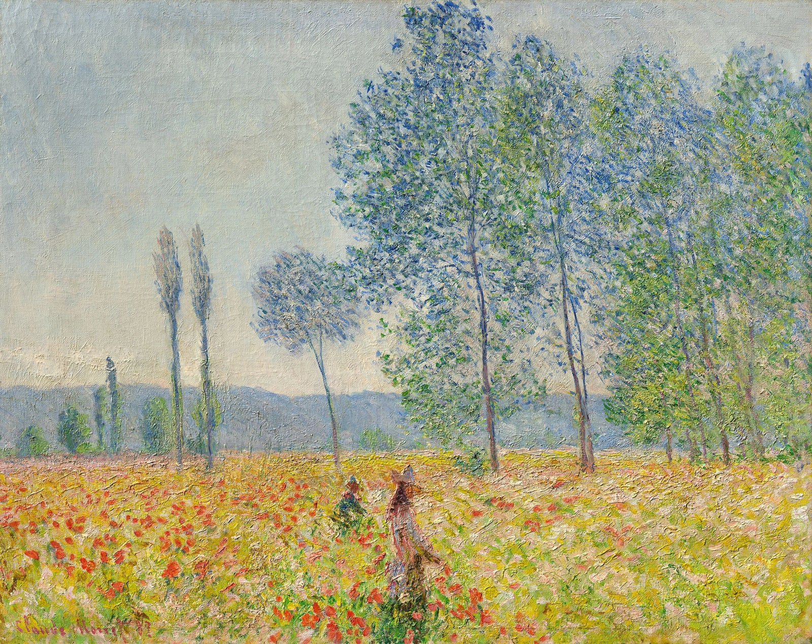 Poppelien alla W1136 - Claude Monet
