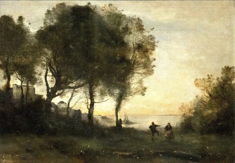 Muistoes Italystä; Capri-rannikon tanssija - Jean-Baptiste Camille Corot
