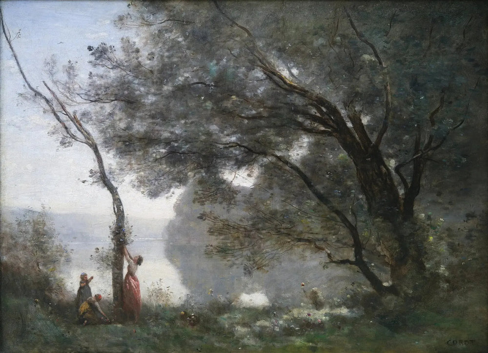Souvenir de Mortefontaine - Jean-Baptiste Camille Corot image 1 tableau peint à l’huile sur toile