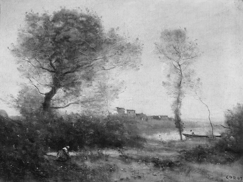 Muistoes Saône-joen rannalta - Jean-Baptiste Camille Corot
