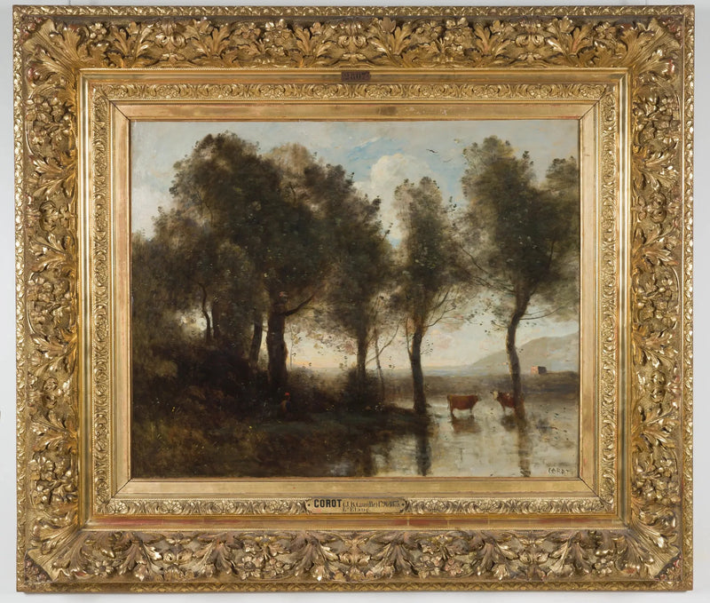 Muistoesi Beauvaisisin suometsista. Järvi - Jean-Baptiste Camille Corot