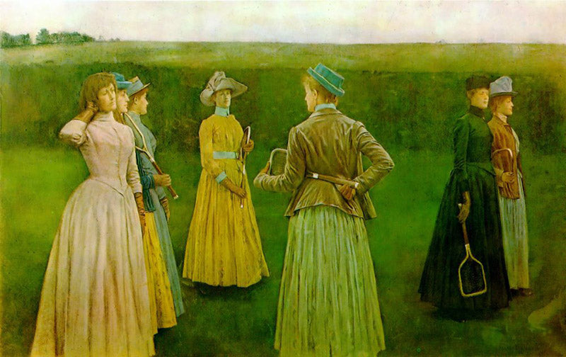 Muistoesineet - Tennistä nurmikentällä - Fernand Khnopff